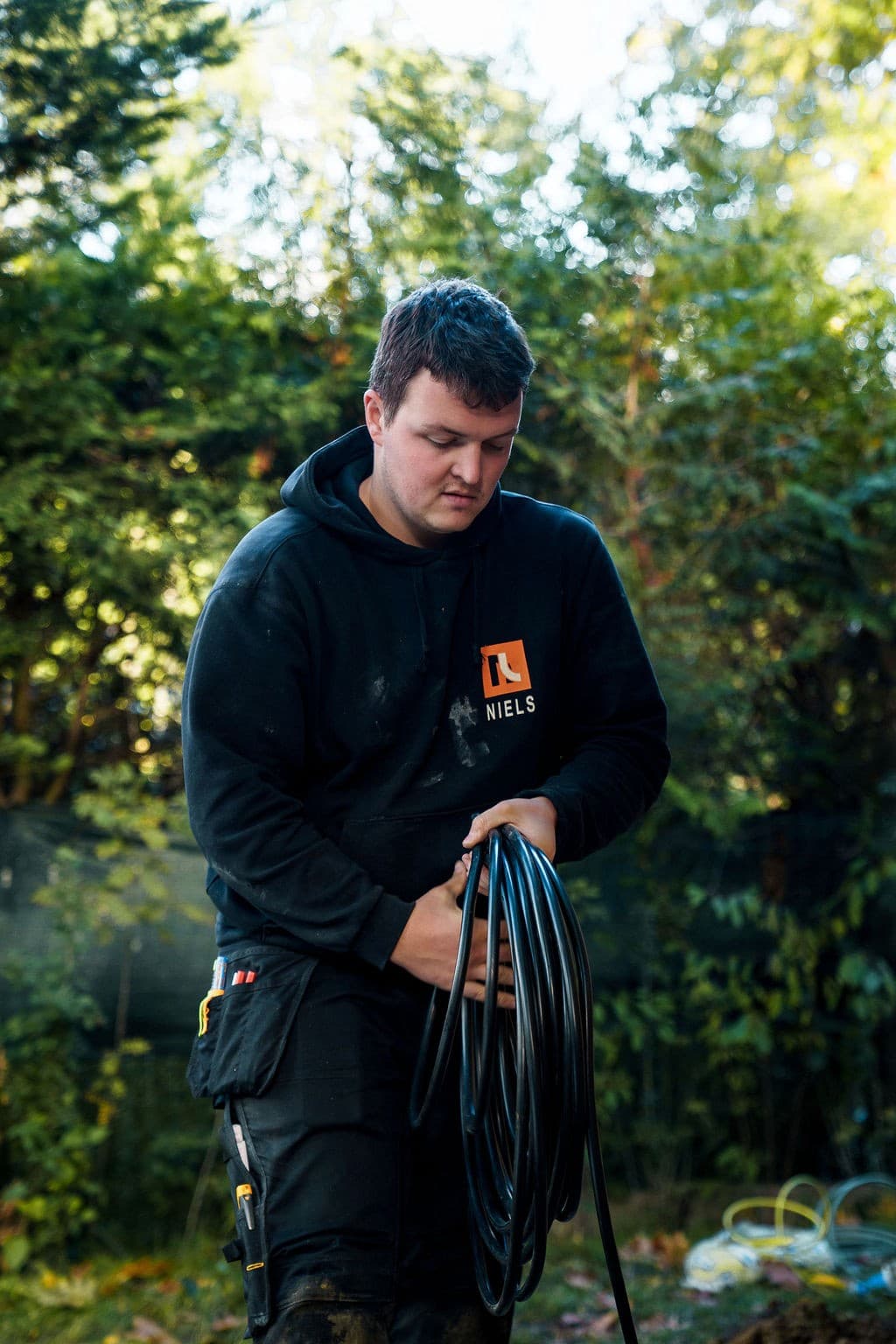 Elektricien aan het werk